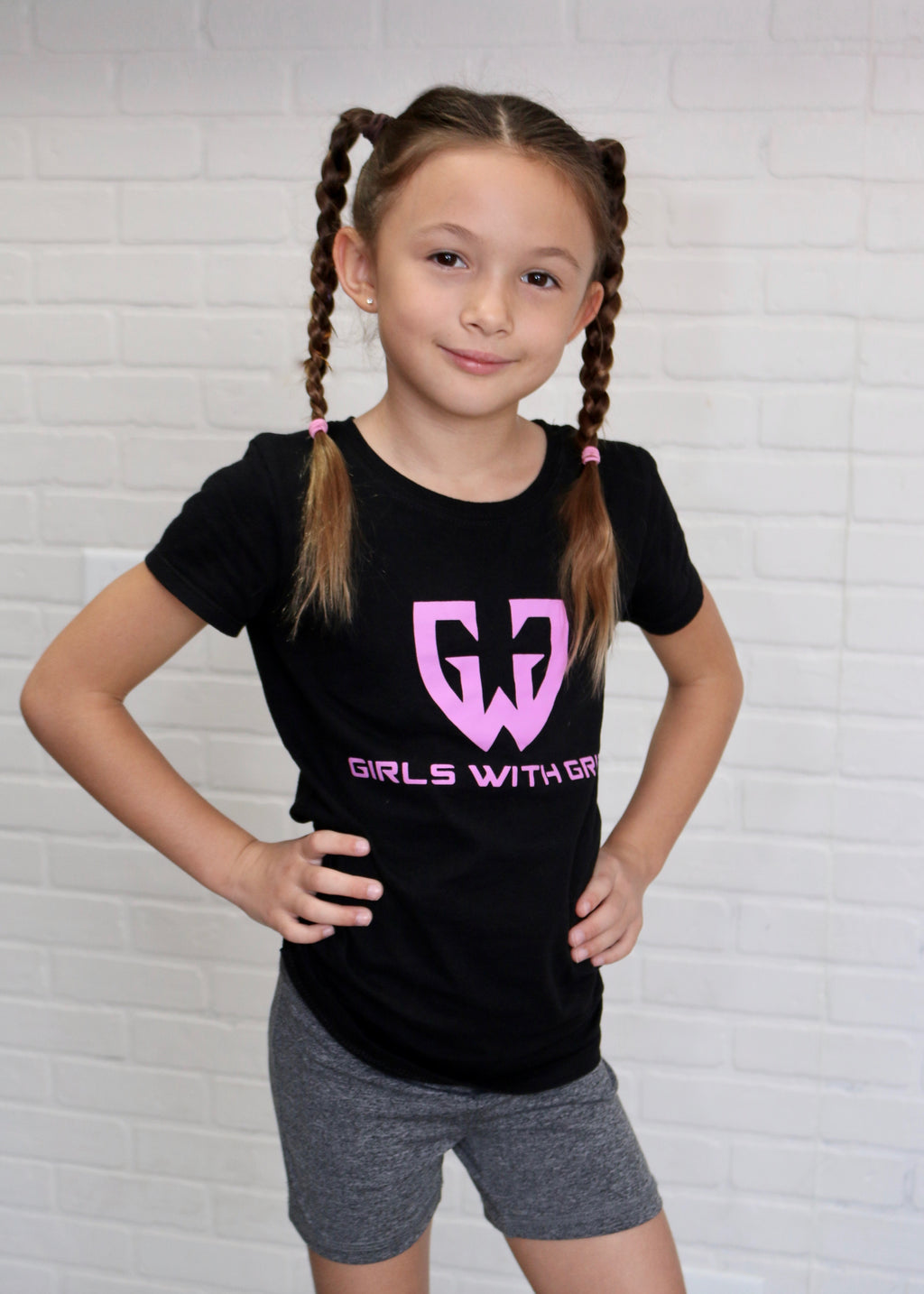 Girls Short Sleeve T-shirt Lavender Logo